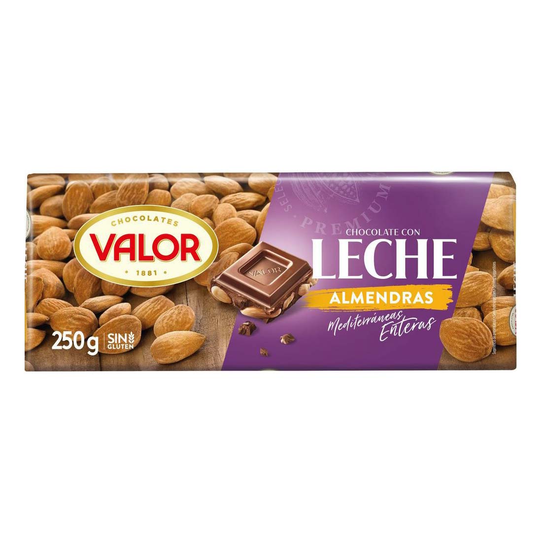 

Шоколад Valor молочный с миндалем 250 г