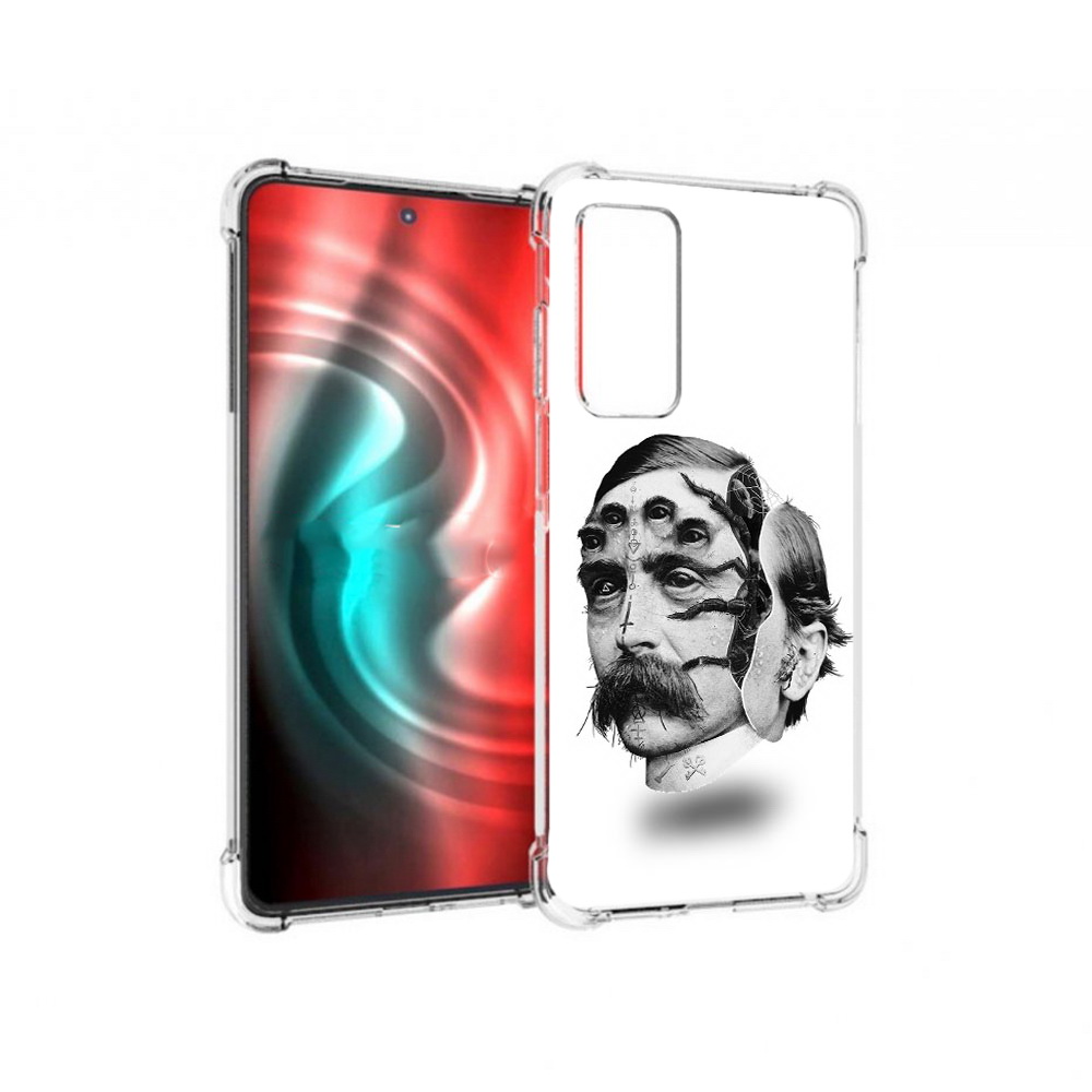 

Чехол MyPads Tocco для Motorola 20 страшное лицо мужчины (PT227072.363.629), Прозрачный, Tocco