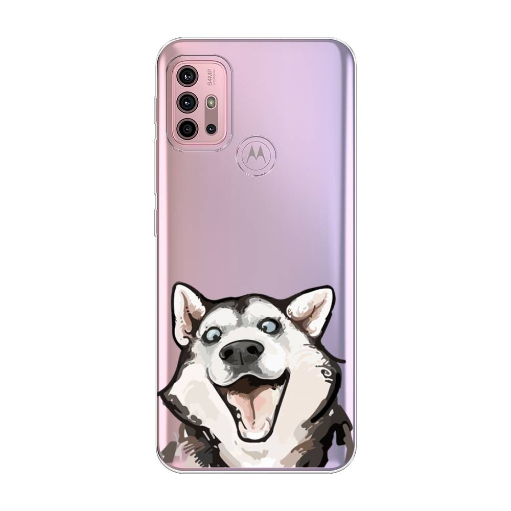 

Чехол Awog на Lenovo K13 Note/Motorola Moto G10/G20/G30 "Радостный хаски", Разноцветный, 242350-1