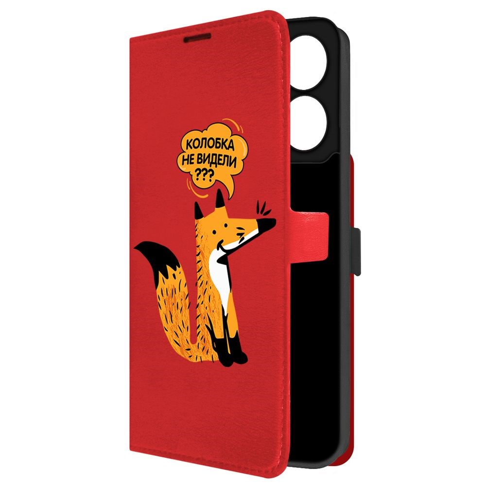 

Чехол-книжка Krutoff Eco Book для Xiaomi Redmi 13C Лиса (красный)