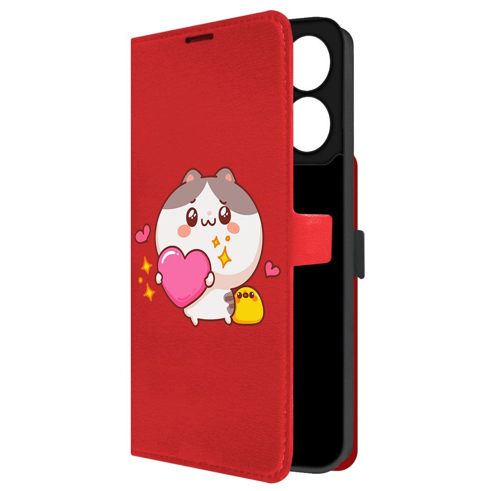 

Чехол-книжка Krutoff Eco Book для Xiaomi Redmi 13C Сердце для тебя (красный)