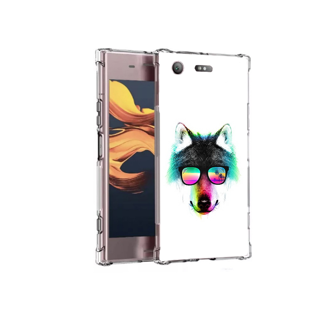 

Чехол MyPads Tocco для Sony Xperia XZ1 Compact радужный волк (PT91855.237.567), Прозрачный, Tocco