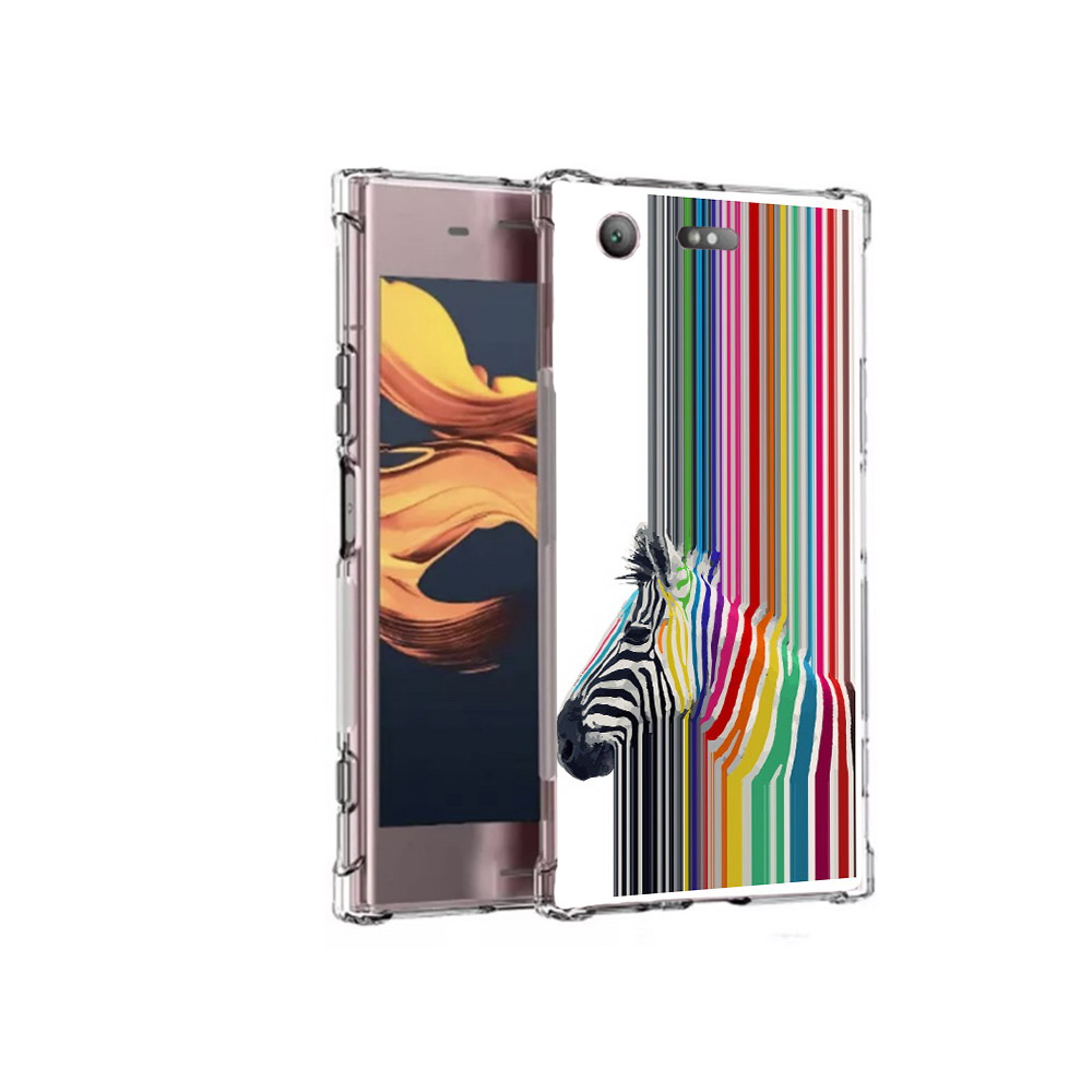 

Чехол MyPads Tocco для Sony Xperia XZ1 Compact радужная зебра (PT91855.237.565), Прозрачный, Tocco