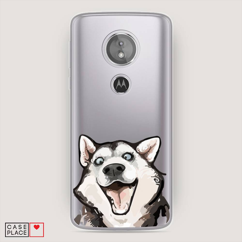 

Чехол Awog на Motorola Moto E5 / Моторола Мото E5 "Радостный хаски", Разноцветный, 241050-1