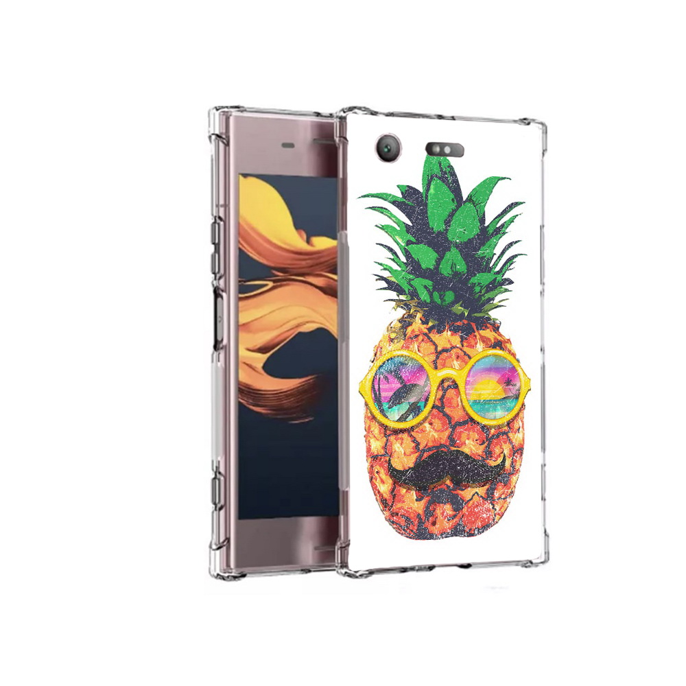

Чехол MyPads Tocco для Sony Xperia XZ1 Compact прикольный ананас с лицом (PT91855.237.556), Прозрачный, Tocco