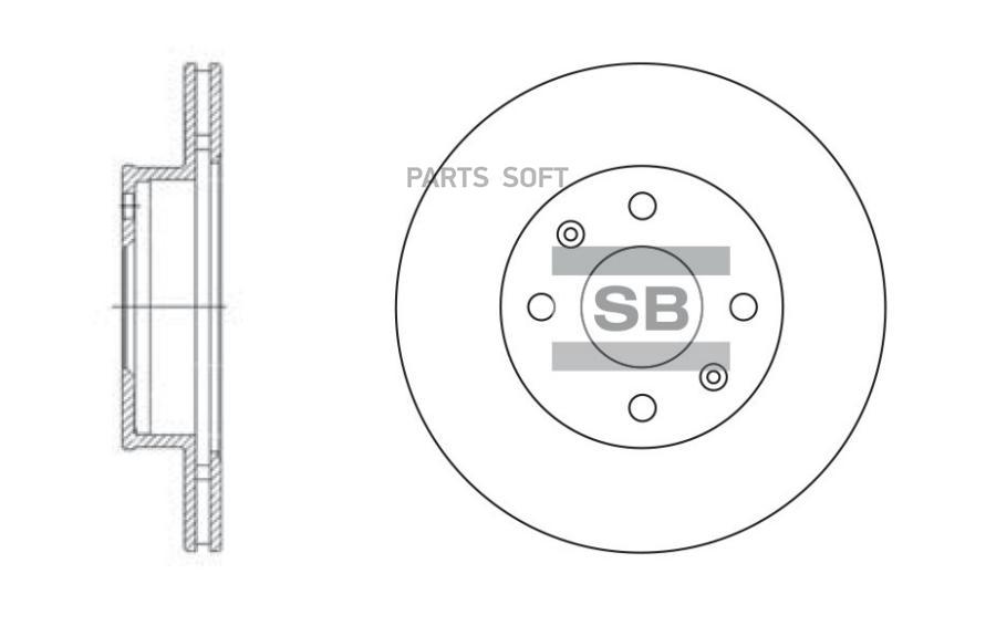 

Тормозной диск Sangsin brake комплект 1 шт. SD2010