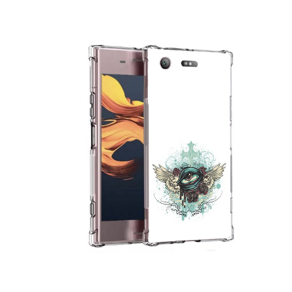 

Чехол MyPads Tocco для Sony Xperia XZ1 Compact плачущий глаз с крыльями (PT91855.237.544), Прозрачный, Tocco