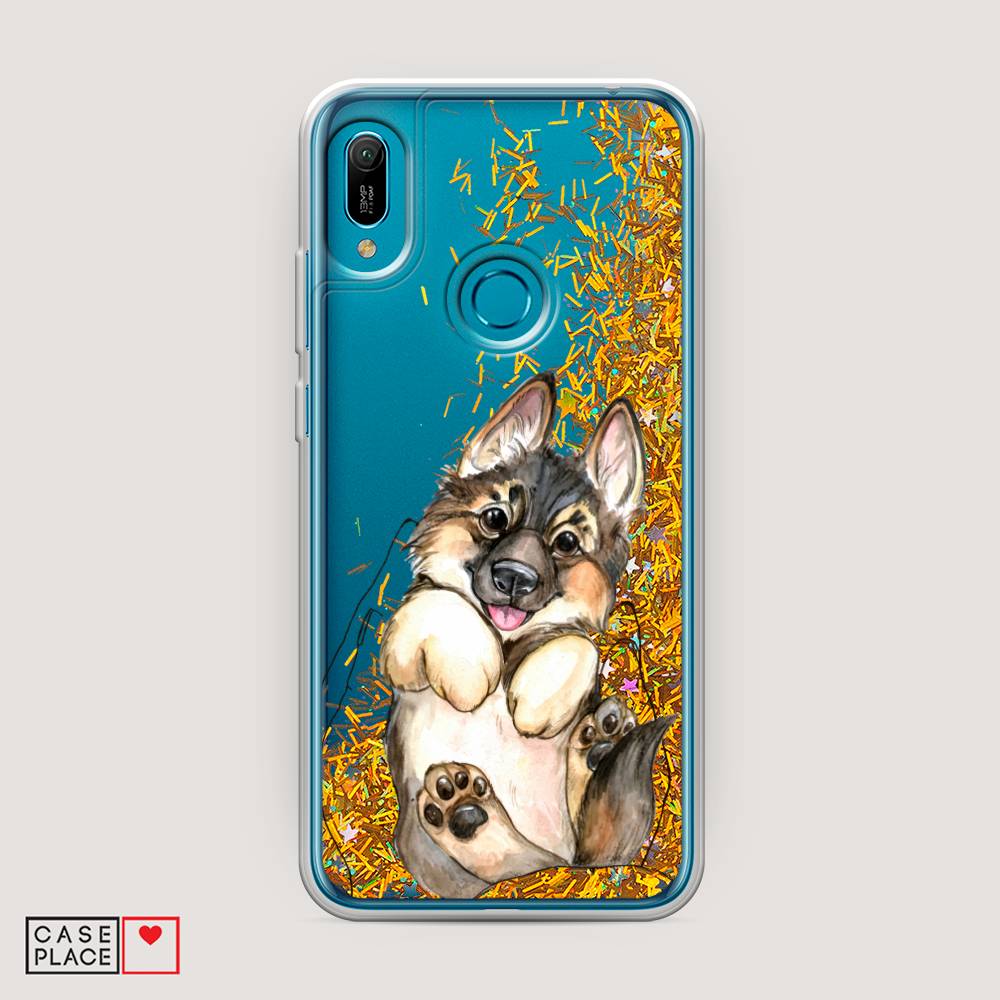 

Чехол Awog на Huawei Y6 2019 "Овчарка в ладошках", Серый;бежевый;белый, 68690-1