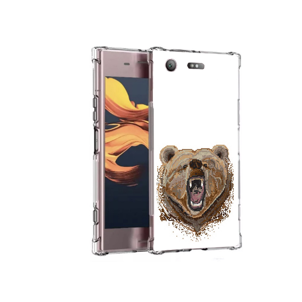 

Чехол MyPads Tocco для Sony Xperia XZ1 Compact пиксельный медведь (PT91855.237.539), Прозрачный, Tocco