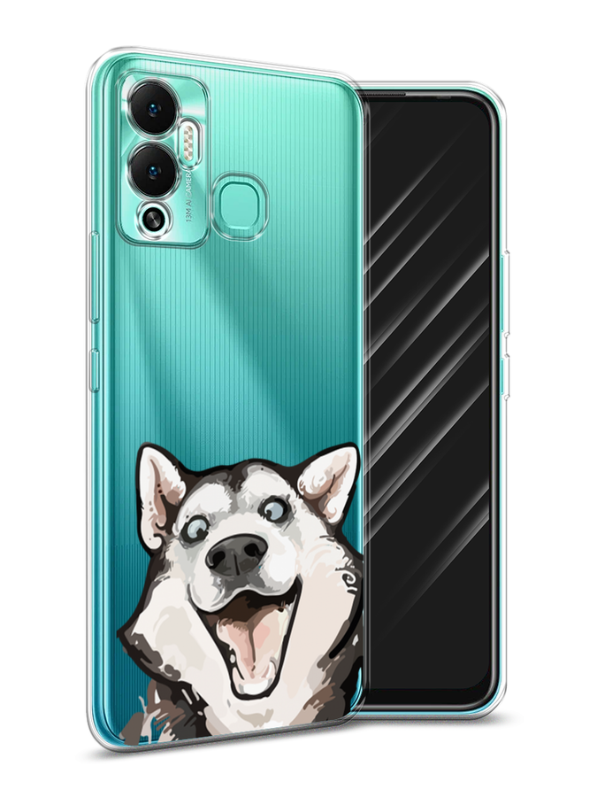 

Чехол Awog на Infinix Hot 12 Play "Радостный хаски", Разноцветный, 3101750-1
