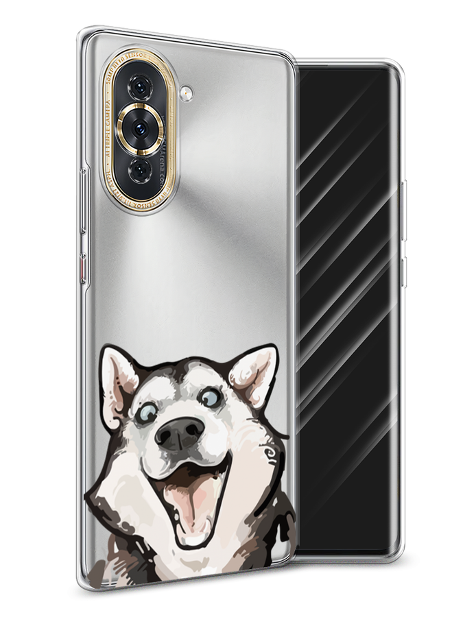 

Чехол Awog на Huawei Nova 10 "Радостный хаски", Разноцветный, 6108950-1