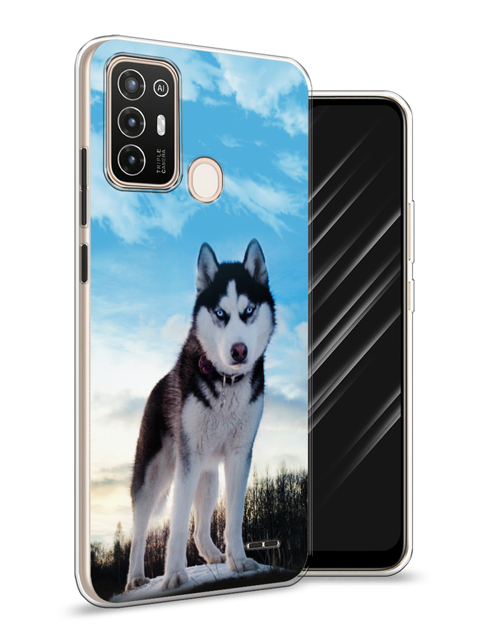 

Чехол Awog на ZTE Blade A52 / ЗТЕ Блэйд A52 "Хаски 3", Разноцветный, 136250-2