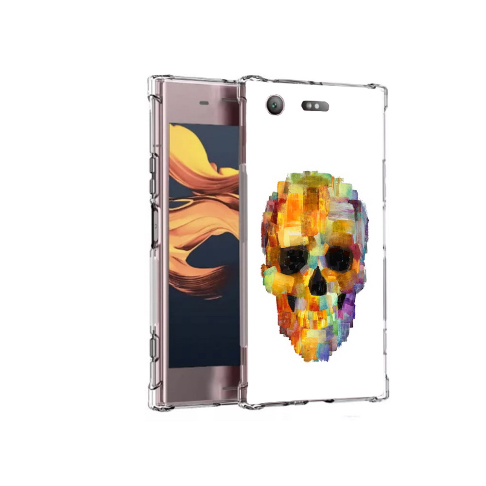 

Чехол MyPads Tocco для Sony Xperia XZ1 Compact нарисованный череп (PT91855.237.516), Прозрачный, Tocco
