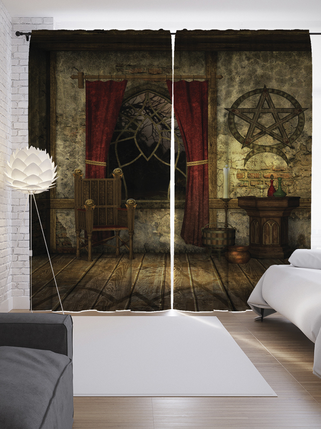 

Шторы JoyArty с фотопечатью "Сказочное место" из сатена, 290х265 см, Сказочное место