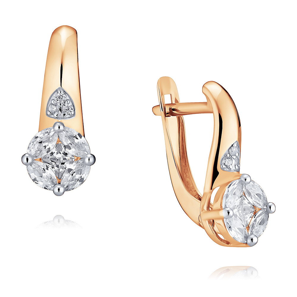 

Серьги из красного золота с фианитом ADAMAS 24036576/02-А50-72, 24036576/02-А50-72