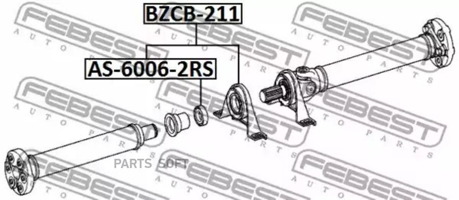 

Подшипник подвесной кардана mb e-class 210/e-class 211/s-class 220