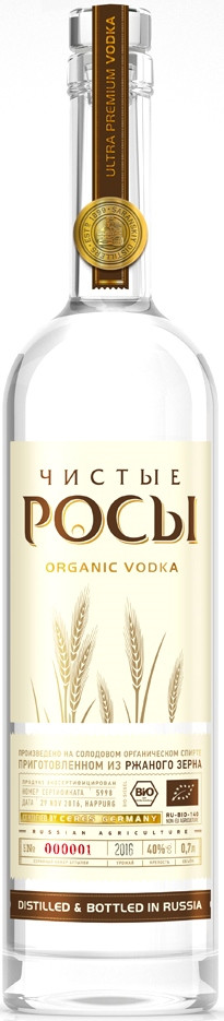 

Водка Чистые Росы из Ржаного Зерна, 1 л