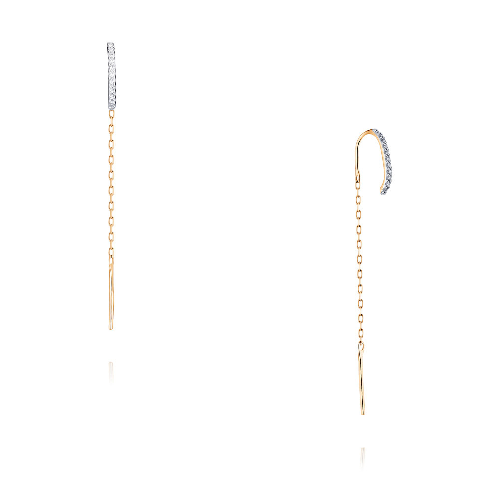 

Серьги из красного золота с фианитом ADAMAS 24036404/01-А50Д-72, 24036404/01-А50Д-72