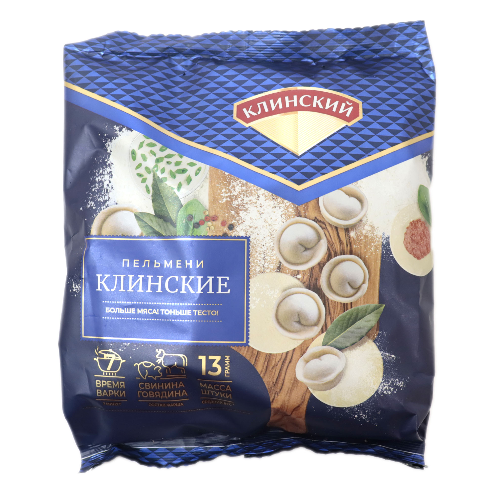

Пельмени Клинский Клинские из говядины и свинины 500 г