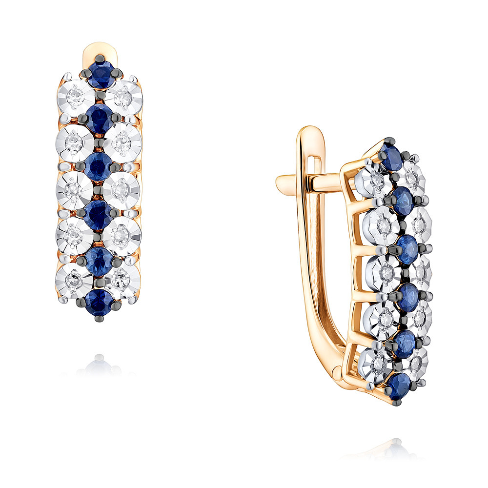 

Серьги из красного золота с бриллиантом/сапфиром ADAMAS 2424031-А50ДЧЛ2-432, 2424031-А50ДЧЛ2-432
