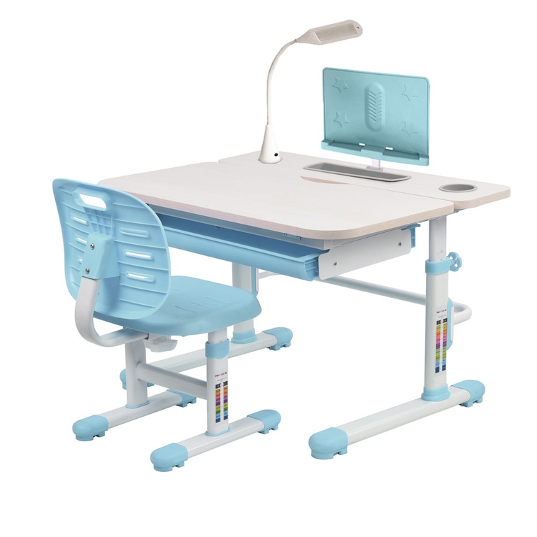 

Растущая парта и стул FunDesk Littonia Blue-w + лампа 222739, Littonia