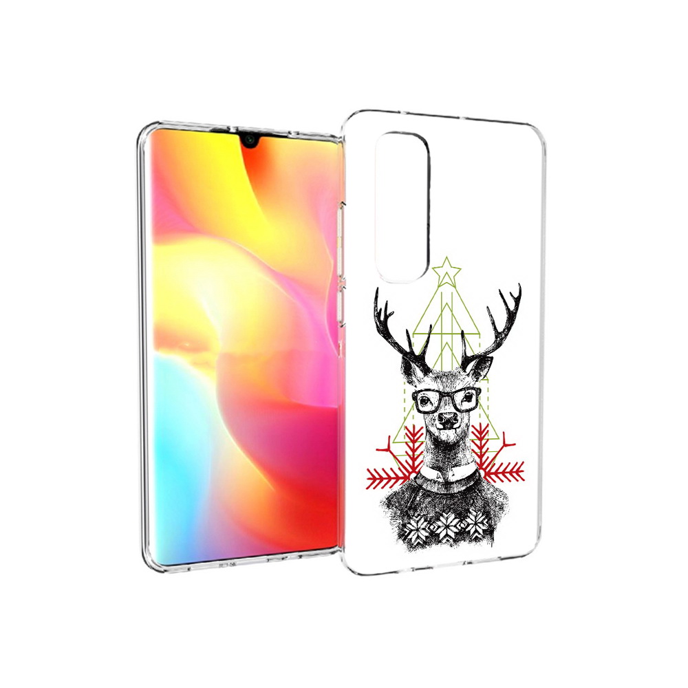 

Чехол MyPads Tocco для Xiaomi Mi Note 10 Lite умный олень (PT149714.254.652), Прозрачный, Tocco