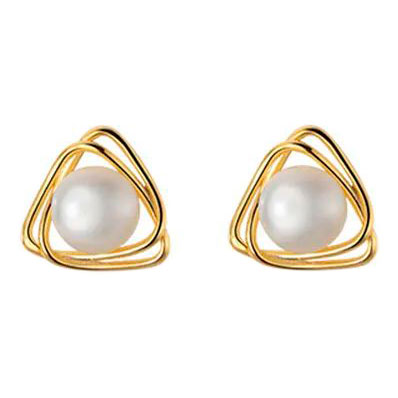 

Серьги пусеты из латуни Nouvelle mode ES081204-G, жемчуг искусственный, ES081204-G