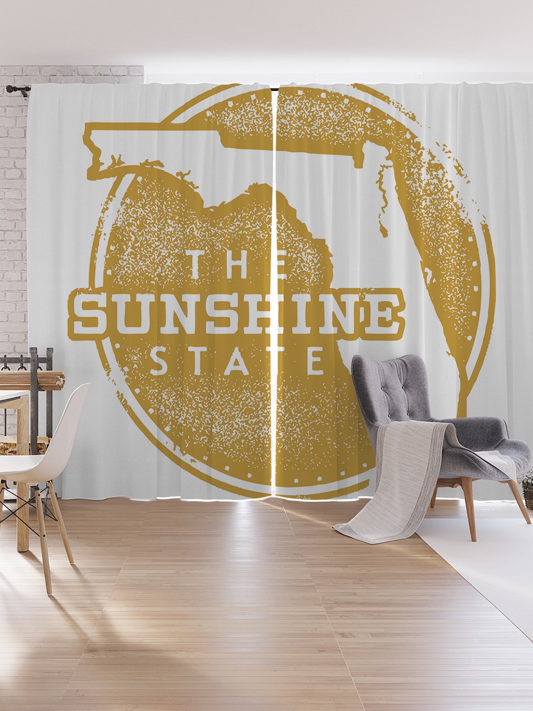 

Шторы под лён JoyArty "Карта Флориды ретро", серия Oxford DeLux, 340х265 см, Карта Флориды ретро