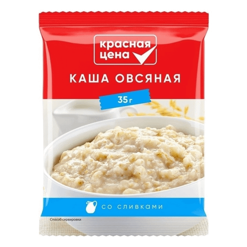 Каша Красная цена Традиционная овсяная со сливками 35 г