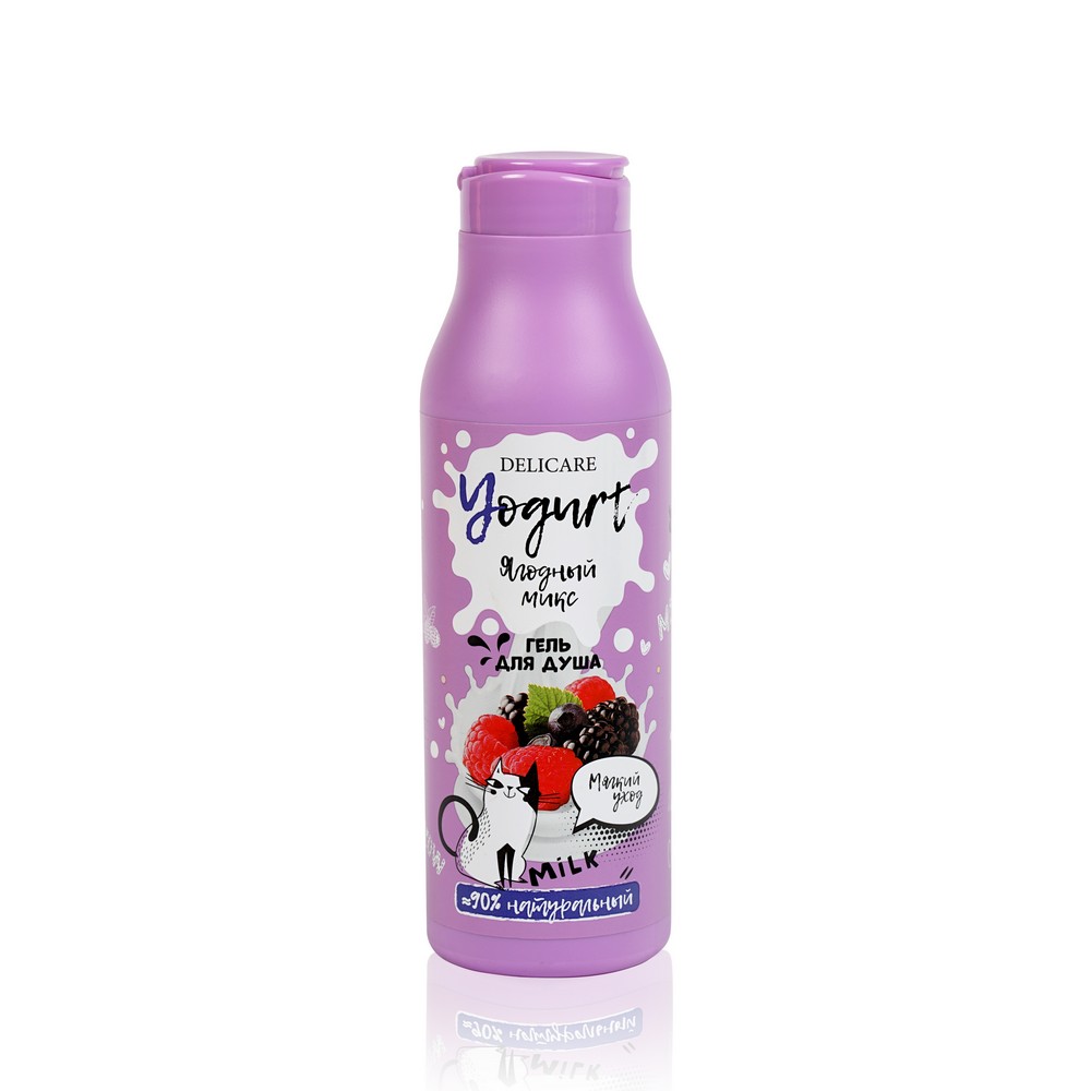 фото Крем - гель для душа delicare yogurt ягодный микс 400мл