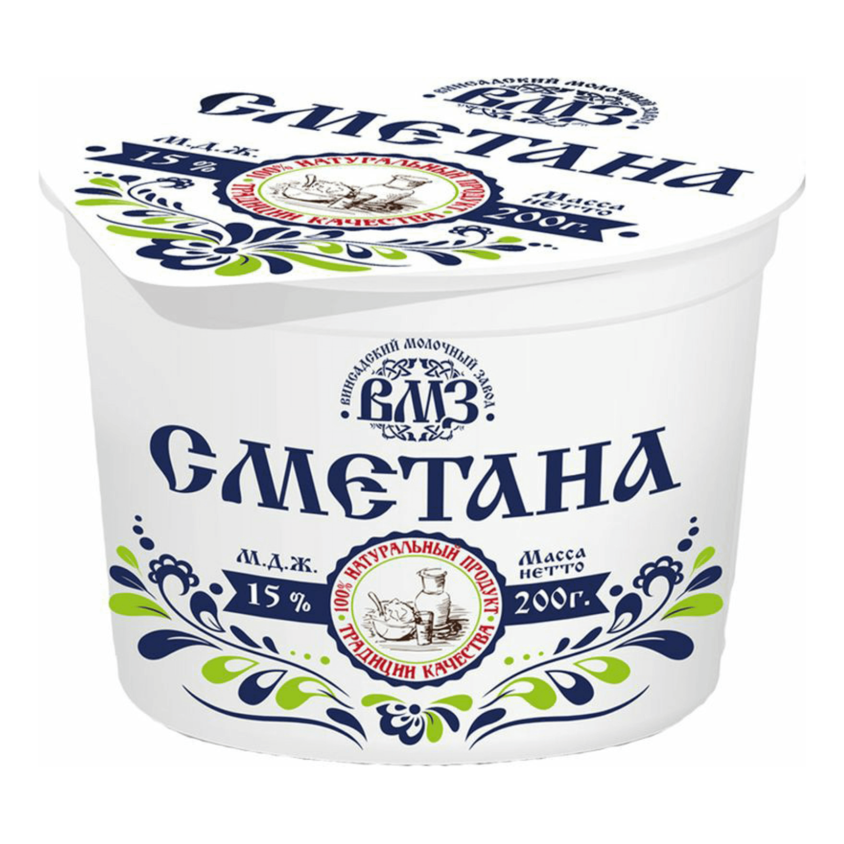 

Сметана Винсадский МЗ Винсадская 15% БЗМЖ 200 г