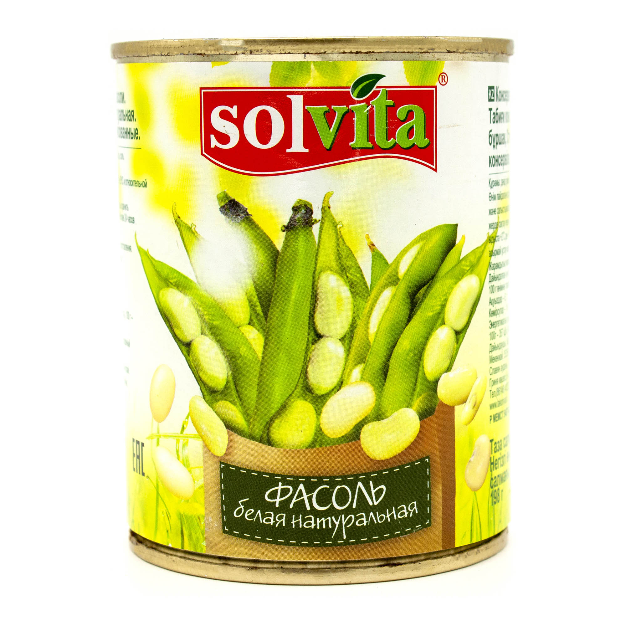 

Фасоль Solvita белая натуральная 360 г