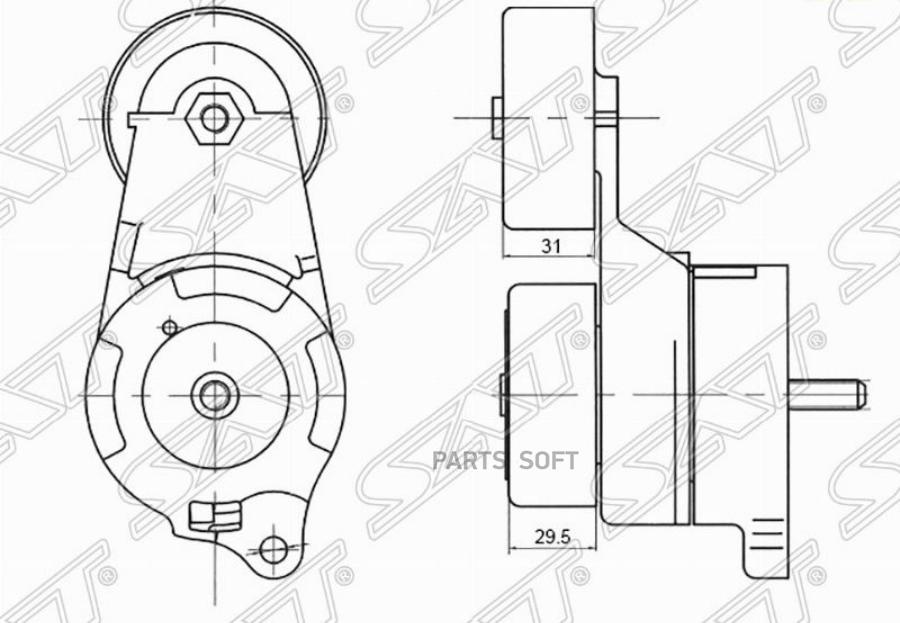 

Натяжитель приводного ремня ACURA MDX/CHEVROLET AVEO/HONDA ACCORD/PILOT/LAND ROVER