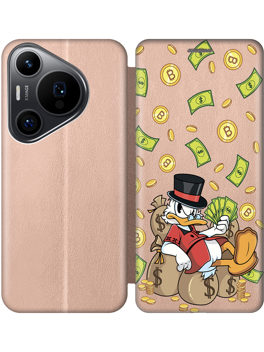 

Чехол-книжка на Huawei Pura 70 Pro / 70 Pro+ с принтом "Богатый Скрудж" золотой, 782625271