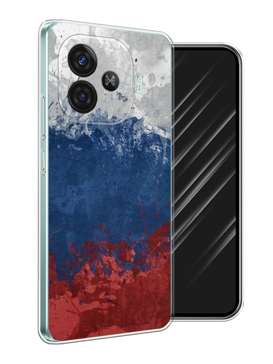 

Чехол Awog на Vivo iQOO Z9 "Флаг России неровный", Белый;синий;красный, 2612150-1