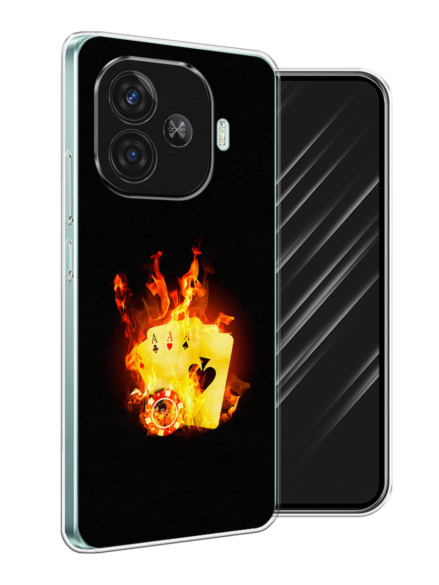 

Чехол Awog на Vivo iQOO Z9 "Горящие карты", Черный;оранжевый, 2612150-1