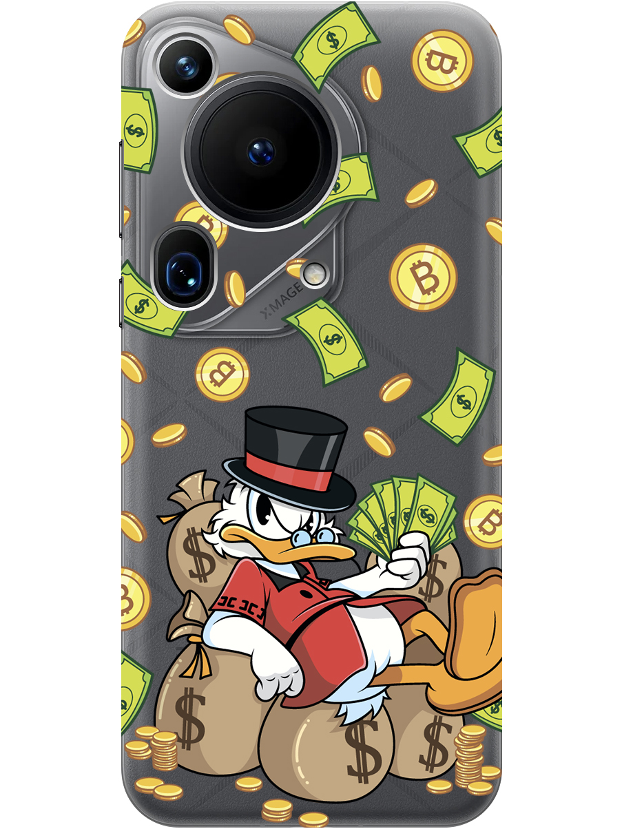 

Силиконовый чехол на Huawei Pura 70 Ultra с принтом "Богатый Скрудж" прозрачный, Прозрачный;белый;зеленый, 782625871