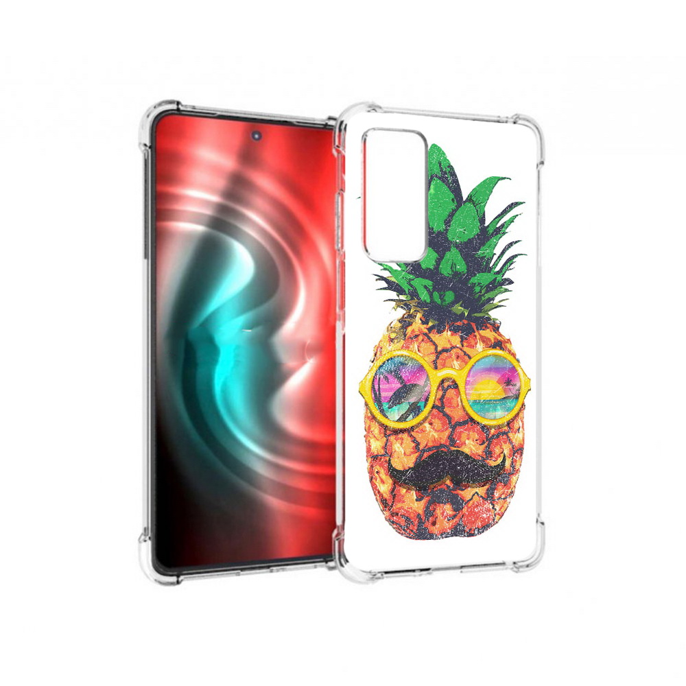 

Чехол MyPads Tocco для Motorola 20 прикольный ананас с лицом (PT227072.363.556), Прозрачный, Tocco