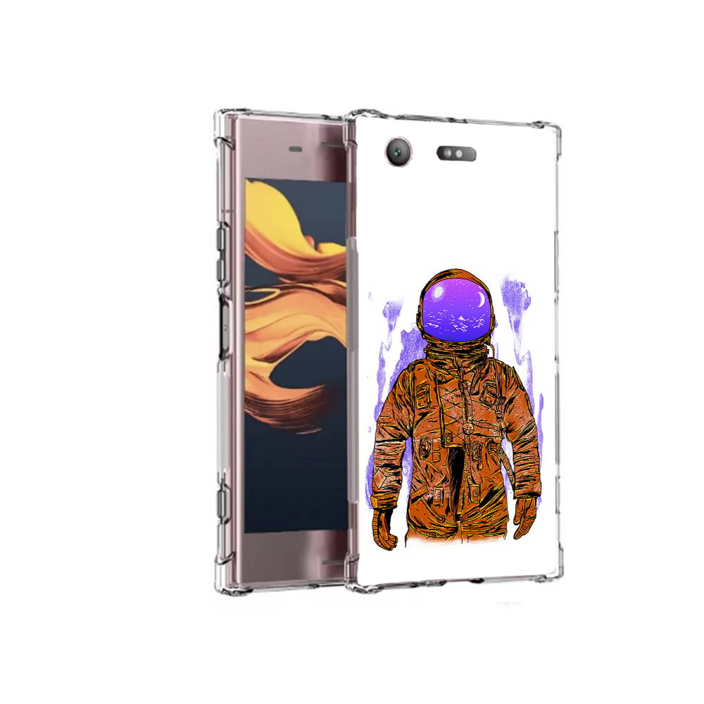 

Чехол MyPads Tocco для Sony Xperia XZ1 Compact нарисованный мужчина в скафандре, Прозрачный, Tocco