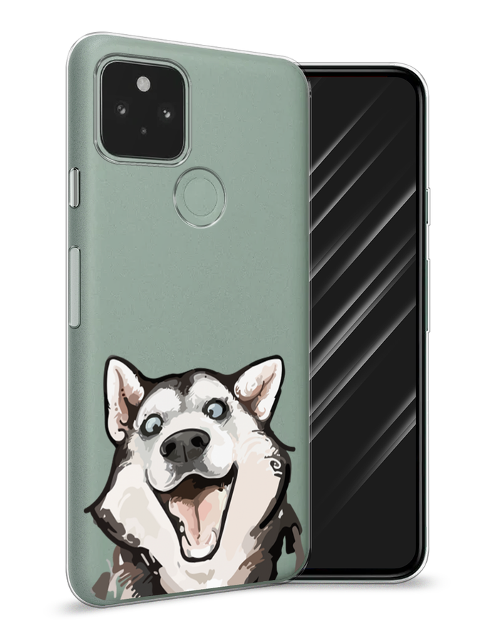 

Чехол Awog на Google Pixel 5A "Радостный хаски", Разноцветный, 271050-1