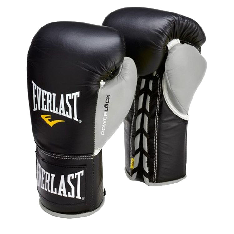 фото Боксерские перчатки everlast powerlock черный/серый 8 oz