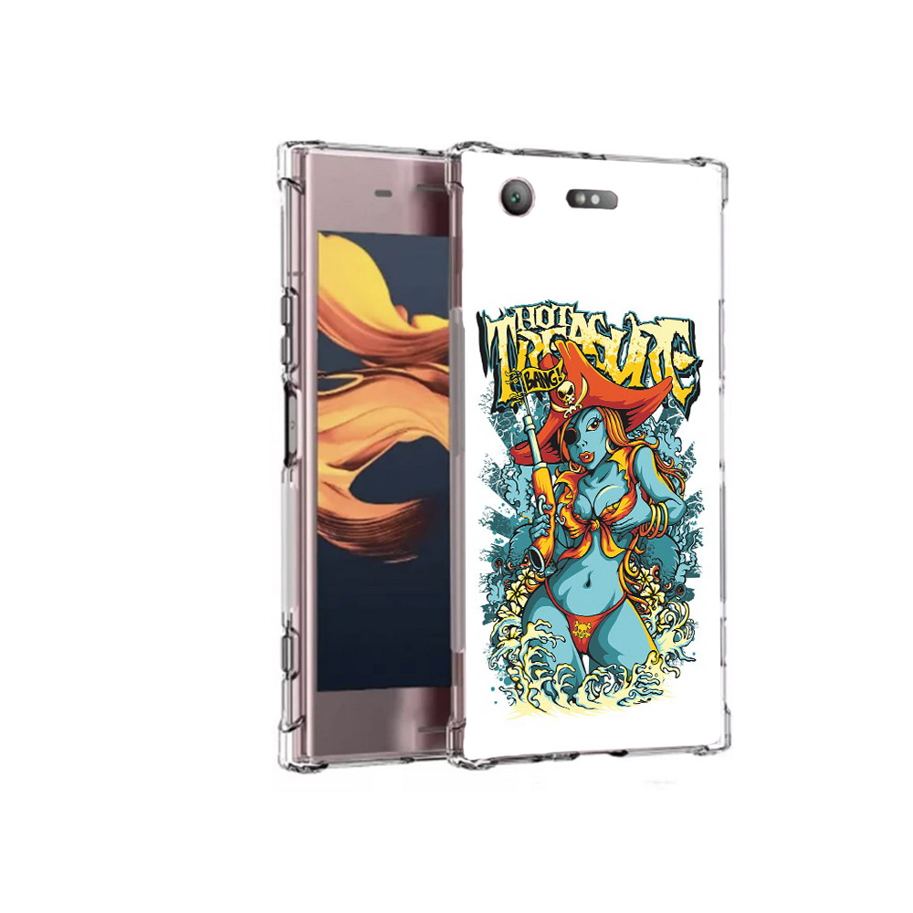 

Чехол MyPads Tocco для Sony Xperia XZ1 Compact нарисованная синяя девушка комикс, Прозрачный, Tocco