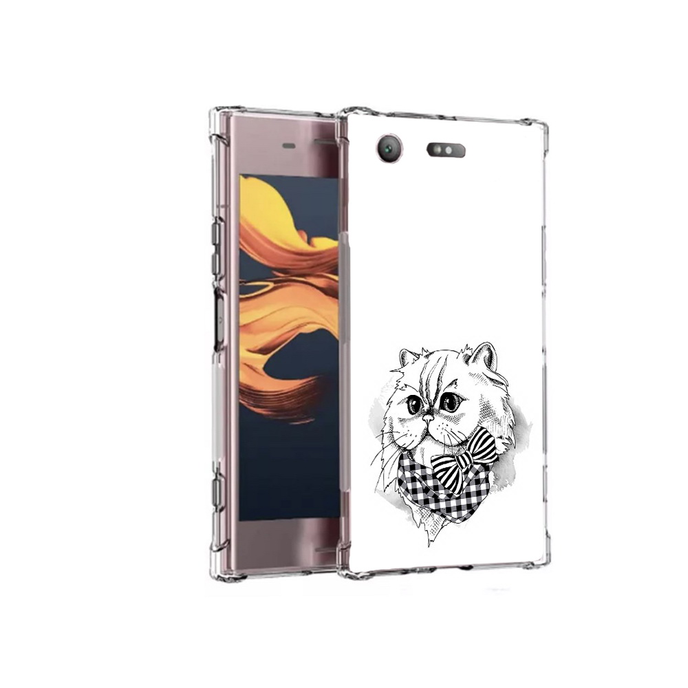 

Чехол MyPads Tocco для Sony Xperia XZ1 Compact нарисованная красивая кошечка, Прозрачный, Tocco