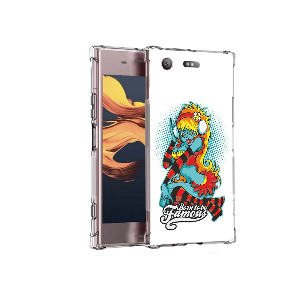 

Чехол MyPads Tocco для Sony Xperia XZ1 Compact нарисованная девушка в наушниках, Прозрачный, Tocco