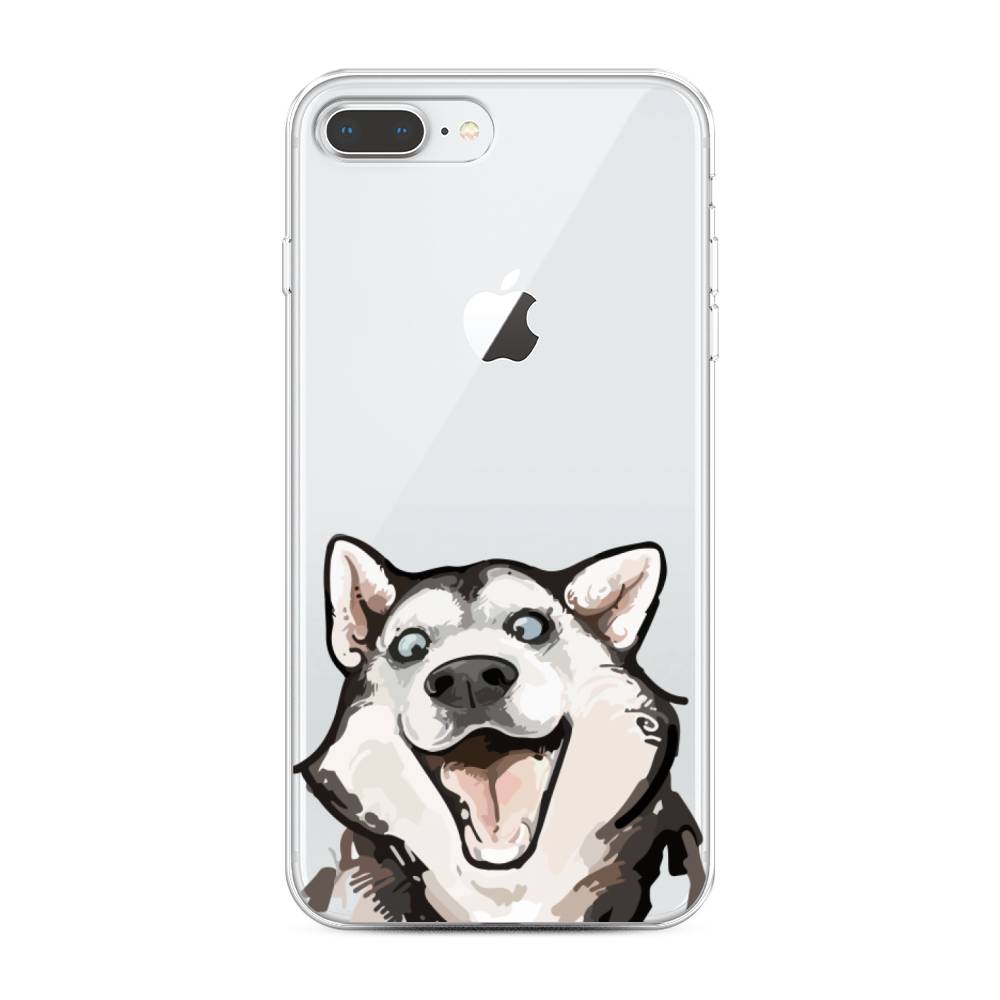 

Чехол Awog на Apple iPhone 8 Plus / Айфон 8 Plus "Радостный хаски", Разноцветный, 10950-1