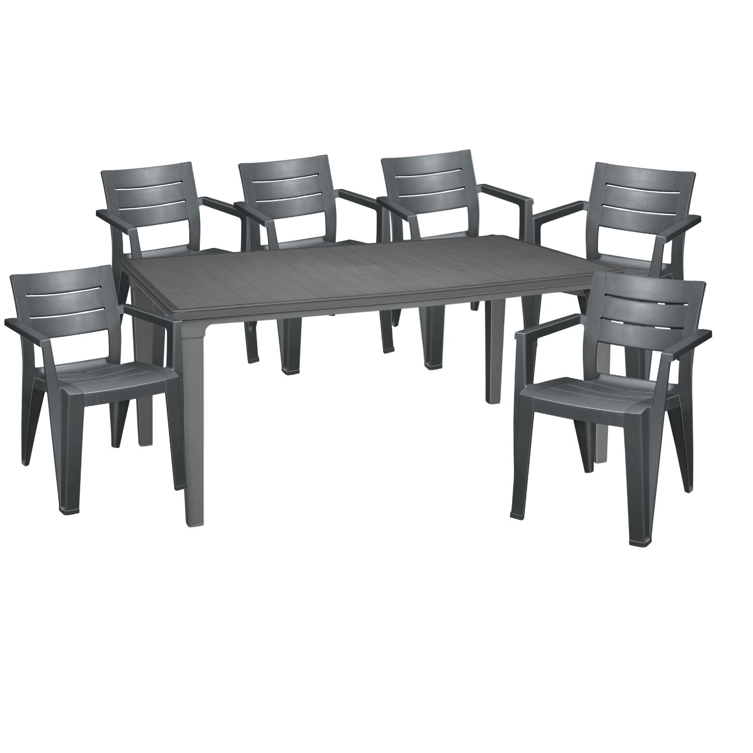 Комплект мебели для дачи Elfplast PALERMO RT0273 стол обеденный на 6 персон + 6 стульев