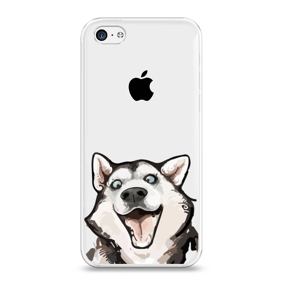 

Чехол Awog на Apple iPhone 5C / Айфон 5C "Радостный хаски", Разноцветный, 10250-1
