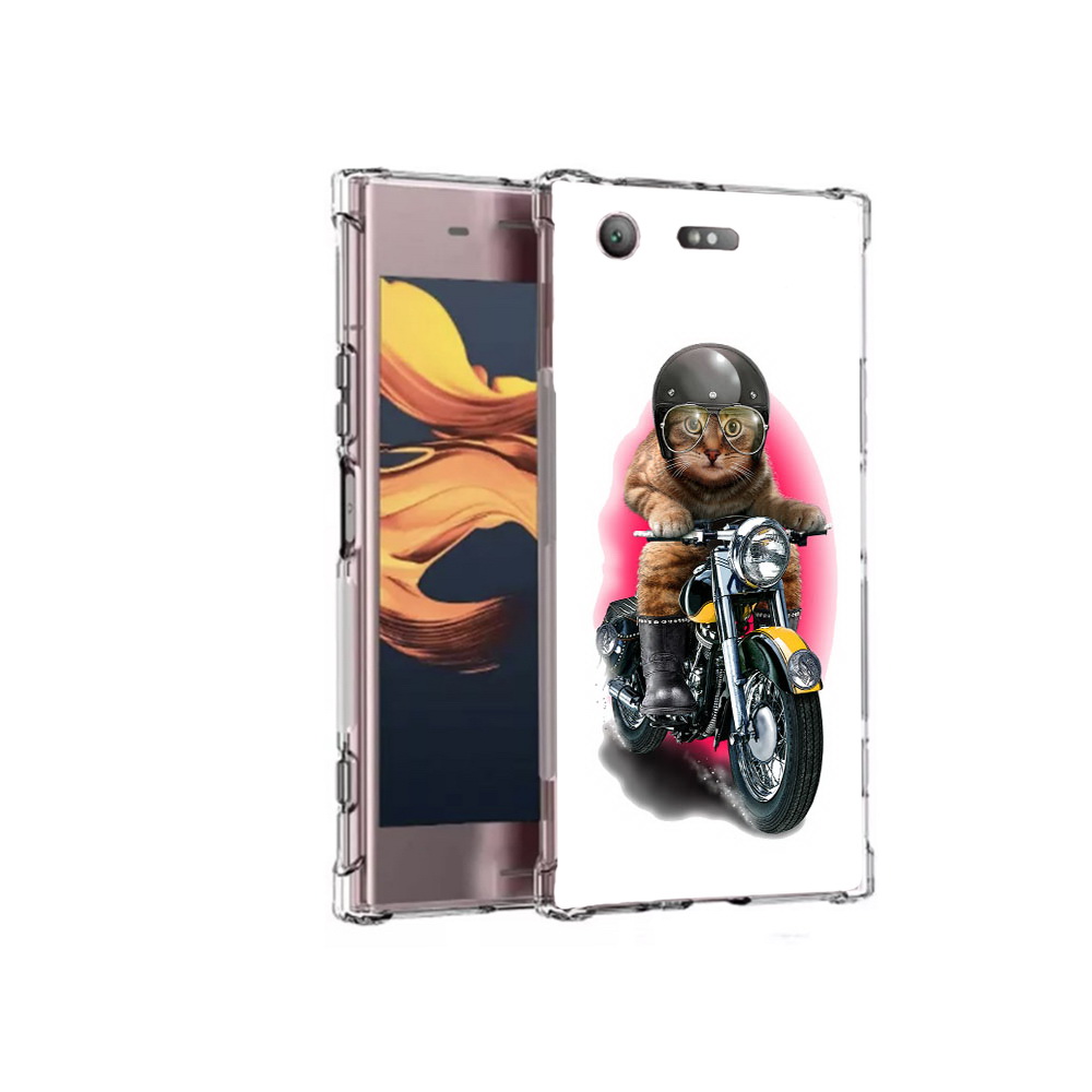 

Чехол MyPads Tocco для Sony Xperia XZ1 Compact мото-кот (PT91855.237.485), Прозрачный, Tocco