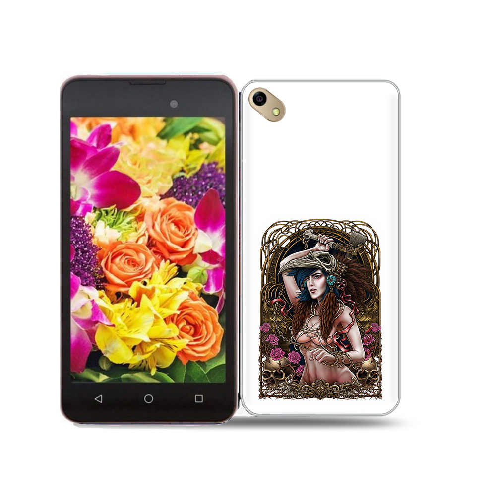 

Чехол MyPads Tocco для BQ 5035 красивая девушка рисунок, Прозрачный, Tocco