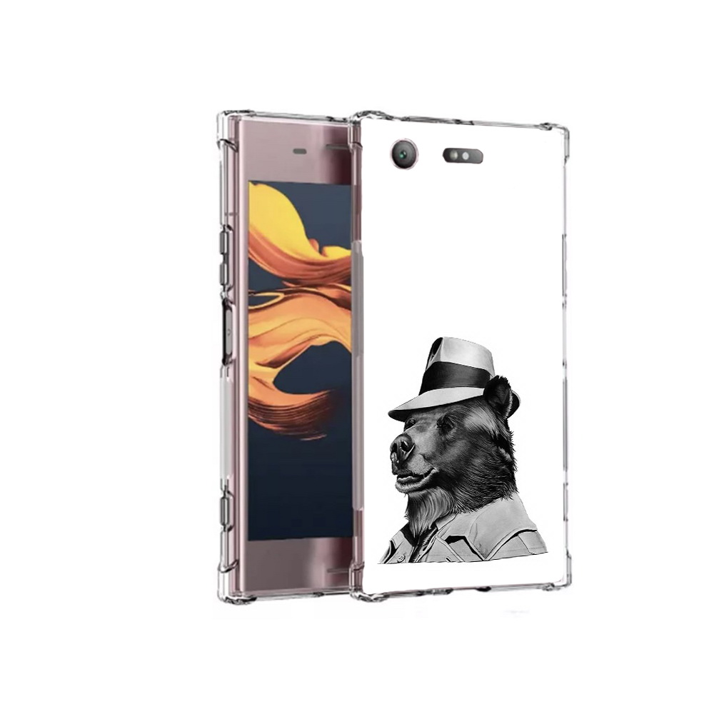 

Чехол MyPads Tocco для Sony Xperia XZ1 Compact медведь в шляпе (PT91855.237.465), Прозрачный, Tocco